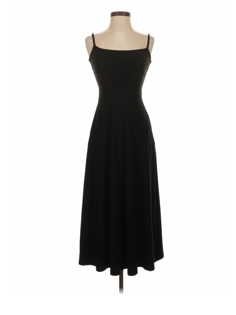 AYM Studios Evermore Dress - Black Spaghetti-Strap Midi